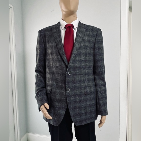 John Varvatos Men's Gray Blazer 46R